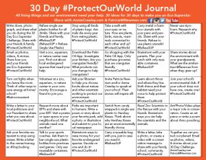 30-Day #ProtectOurWorld Journal