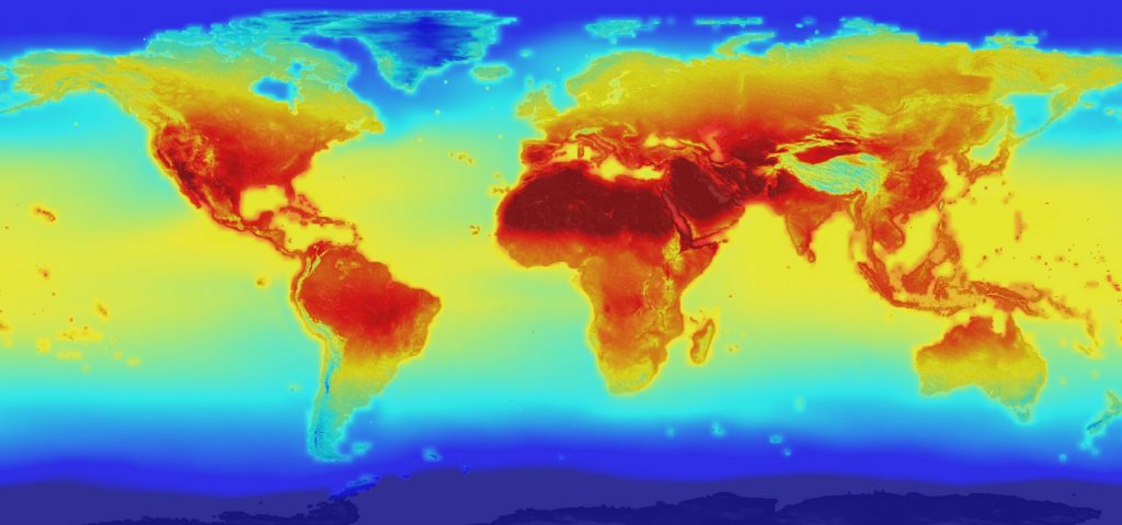Global climate map