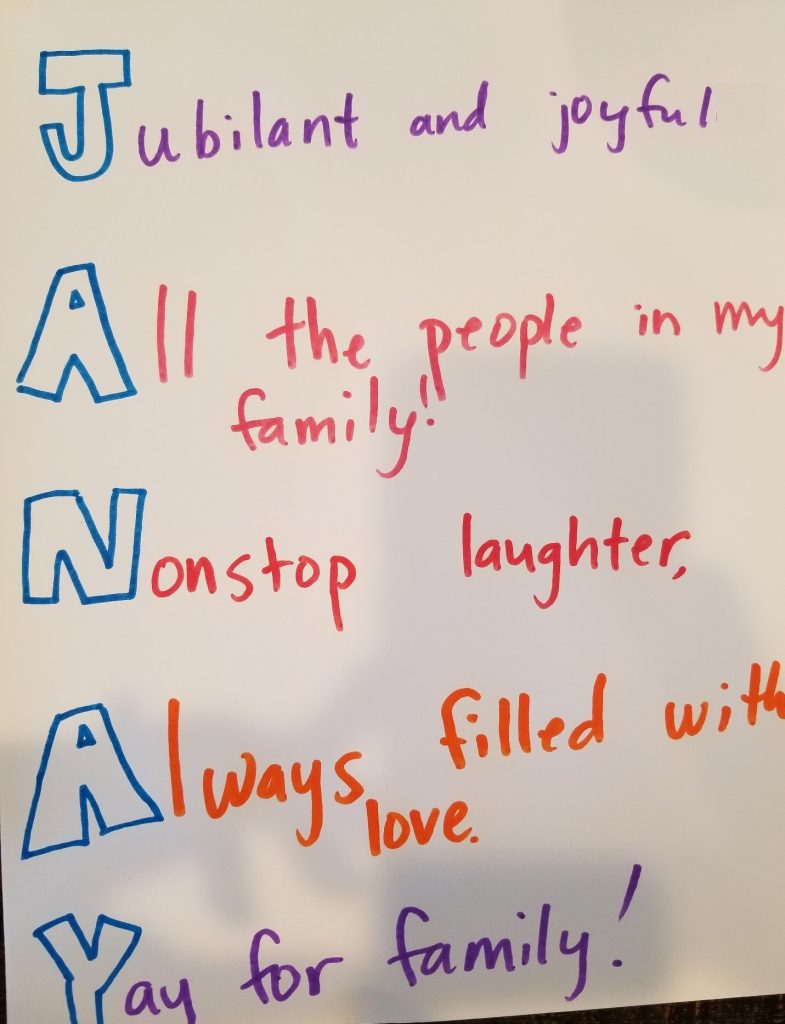 family acrostic poem examples