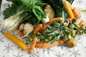 Farm-grown vegetables