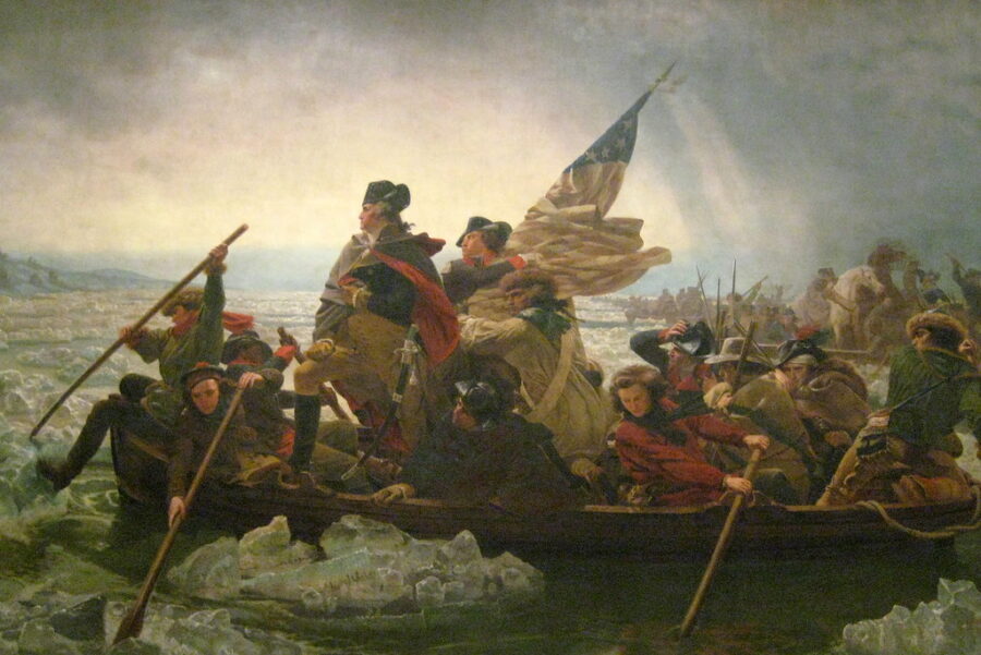 "NYC-Metropolitan-Museum-of-Art:-Washington-Crossing-the-Delaware"-by- wallyg-is-licensed-under-CC-BY-NC-ND-2.0.
